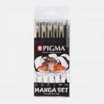 Sakura PIGMA MANGA SET POXSDKMAN6 sada 5+1 černé – Zboží Dáma