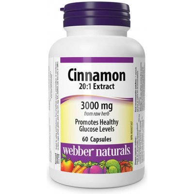 Webber Naturals Cinnamon 150 mg 60 kapslí – Hledejceny.cz