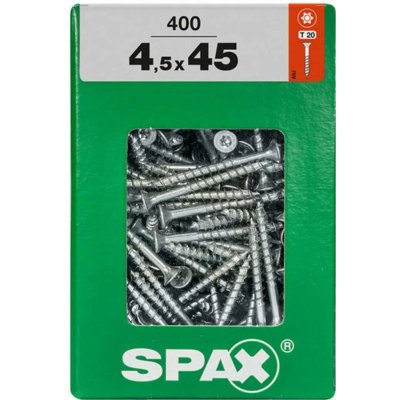 Spax Wirox Univerzální vrut T-Star plus, ø 4,5 × 45 mm, TX20, zápustná hlava, 400 ks 4191010450456 – Hledejceny.cz