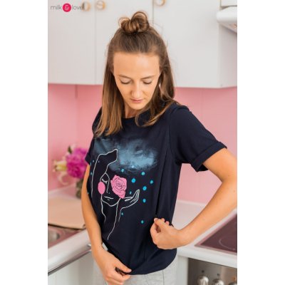 Kojící tričko Boob Dark Navy Blue – Zboží Mobilmania