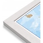 Maps International Evropa - nástěnná fyzická mapa 140 x 100 cm Varianta: mapa v dřevěném rámu, Provedení: Pegi bílý – Sleviste.cz