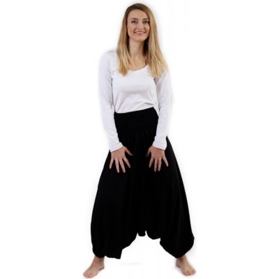 Těhotenské turecké kalhoty černé – Zboží Dáma