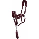 QHP Set ohlávky s vodítkem Dolci burgundy/silver – Zboží Mobilmania