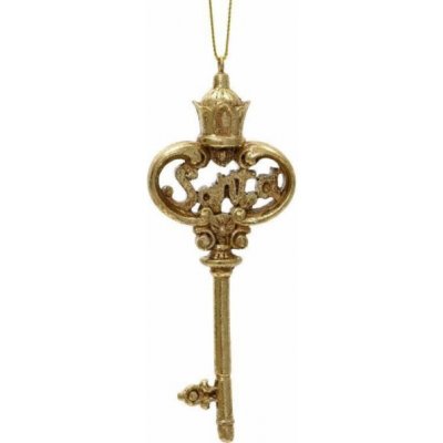 NENURODYTA_V Vánoční hračka na stromeček Decoris Key, zlatá, polyresin – Hledejceny.cz