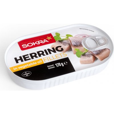 Sokra Sleďové filety v rostlinném oleji 170 g – Hledejceny.cz