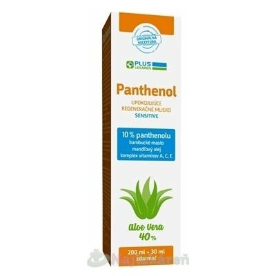Plus Lékárna Panthenol 10% tělové mléko sensitive, zklidňující 230 ml – Hledejceny.cz