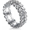Prsteny Royal Fashion stříbrný rhodiovaný prsten Třpytivé lístky HA GR51 SILVER