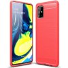 Pouzdro a kryt na mobilní telefon Samsung PROTEMIO 18456 FLEXI TPU Obal Samsung Galaxy A71 červený