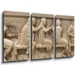 Obraz 3D třídílný - 90 x 50 cm - Ancient Greek Temple Frieze detail, Delhpi, Greece Starověký řecký chrám Detail fríze, Delhpi, Řecko – Hledejceny.cz