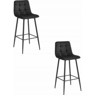 Leobert ARCETO černý samet / černé nohy 2 ks – Zboží Dáma