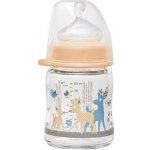 Nip kojenecká láhev sklo široká silkon S 120 ml – Sleviste.cz