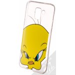 Pouzdro Warner Bros Looney Tunes Tweety 002 TPU ochranné silikonové s motivem Samsung Galaxy J6 2018 čiré – Sleviste.cz