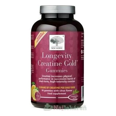 NEW NORDIC Longevity Creatine Gold Gummies želé bonbóny citrusová příchuť 90 ks – Hledejceny.cz