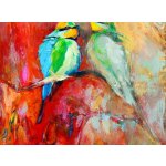 WEBLUX 49522847 Fototapeta papír blue tailed bee eaters jedlíci modroocasých rozměry 360 x 266 cm – Hledejceny.cz