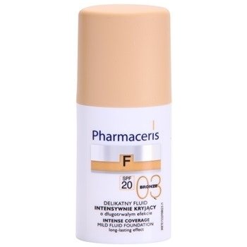 Pharmaceris F-Fluid Foundation intenzivně krycí make-up s dlouhotrvajícím efektem SPF20 3 Bronze For All skin Types with Imperfections 30 ml