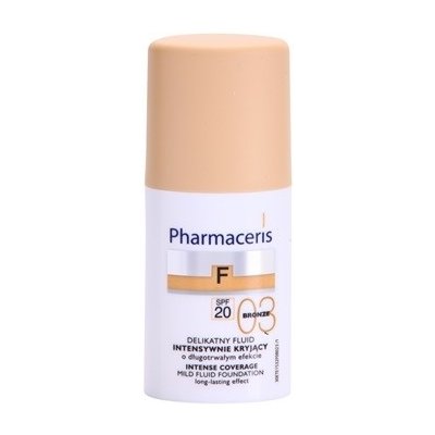 Pharmaceris F-Fluid Foundation intenzivně krycí make-up s dlouhotrvajícím efektem SPF20 3 Bronze For All skin Types with Imperfections 30 ml