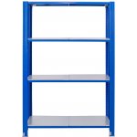 Majster Regál 200 x 100 x 30 cm T profil 5 polic zinek modrá – Sleviste.cz