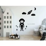 Amavero Samolepka na zeď Malý astronaut - skandinávský styl 100x100 cm set 10 ks krémová – Zboží Mobilmania