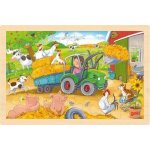 GOKI Dřevěné Malý traktor 24 dílků – Zboží Mobilmania