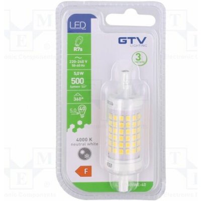 GTV Poland LD-J7806WE-40 Žárovka LED bílá neutrální R7S 230VAC 500lm 5W 360° 4000K – Zboží Živě