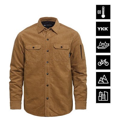 Vodoodpudivá zateplená košile Dough camel corduroy – Zboží Dáma