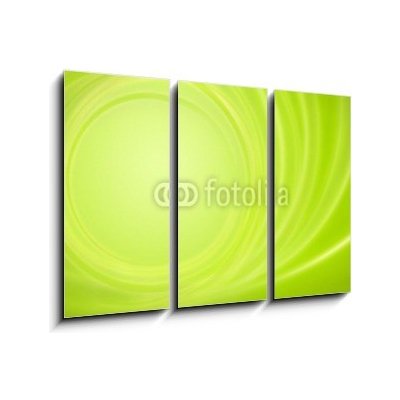 Obraz 3D třídílný - 105 x 70 cm - Abstract green background power energy storm circles Abstraktní zelené pozadí energie energie bouře kruhy – Zboží Mobilmania