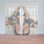 Sablio Záclony Žena s brýlemi: 2ks 150x250cm – Hledejceny.cz