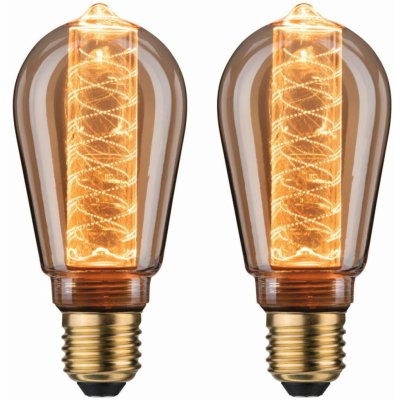 Paulmann Inner Glow Edition sada LED žárovka E27 230V 2x4W 1800K zlatá spirála ST64 – Hledejceny.cz