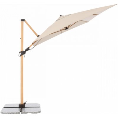 Doppler ALU WOOD 220 x 300 cm - výkyvný zahradní slunečník s boční tyčí s ULTRA UV ochranou 820 – Zboží Mobilmania
