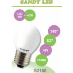 Sandy LED žárovka LED E27 S2168 4W OPAL teplá bílá – Zboží Mobilmania
