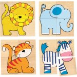 Goki První puzzle Divoká zvířátka 20 ks – Zboží Mobilmania