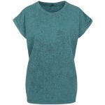 Build Your Brand Ležérní dámské tričko Acid Washed Teal černá – Zboží Mobilmania