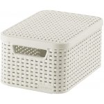 Curver Rattan Style box s víkem S smetanový – Zboží Dáma