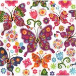 UBR02 Ubrousek 16x16 cm BAREVNÍ MOTÝLCI – Hledejceny.cz