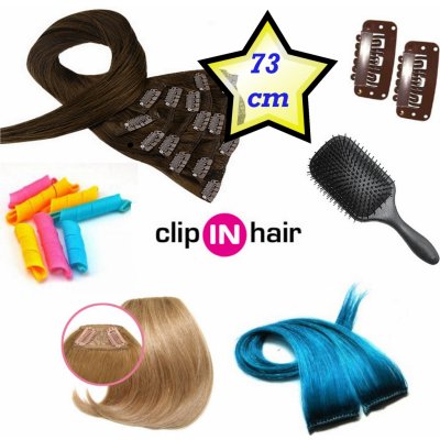 Clip in deluxe balíček clip vlasy 73cm REMY pravé lidské světlejší blond červená kombinované – Zbozi.Blesk.cz