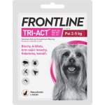 Frontline Tri-Act Spot-On Dog XS 2-5 kg 1 x 0,5 ml – Hledejceny.cz