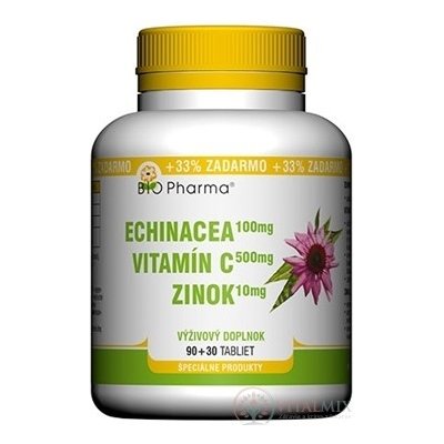 BIO Pharma Echinacea Vitamin C Zinek 120 tablet – Zbozi.Blesk.cz