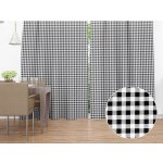 Biante Bavlněný závěs Sandra SA-060 Černo-bílé kostičky 140x140 cm – Hledejceny.cz
