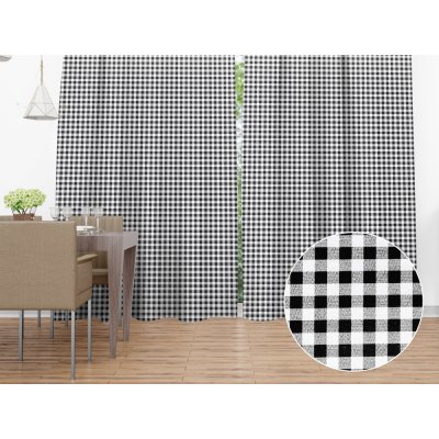 Biante Bavlněný závěs Sandra SA-060 Černo-bílé kostičky 140x140 cm – Hledejceny.cz