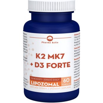 Pharma Activ Lipozomal K2 MK7 + D3 forte 60 tobolek