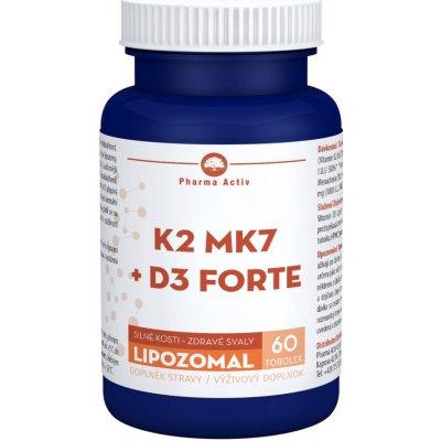 Pharma Activ Lipozomal K2 MK7 + D3 forte 60 tobolek