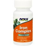 NOW Foods Iron Complex Železo s vitamíny a bylinkami 27 mg 100 tablet – Hledejceny.cz