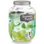 Zeller Skleněná nádoba na limonádu s kohoutkem a víkem 3,8 l 26x16 cm – Zboží Dáma