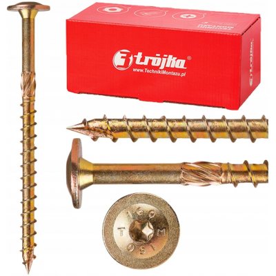 Tesařské vruty Trójka WHCP 8X220 8x220 mm 50 ks – Hledejceny.cz