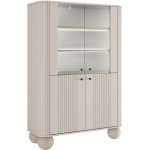 Nábytek Bogart Vesper 103 cm čtyřdveřová kašmír / černé úchytky / kulaté nohy – Hledejceny.cz