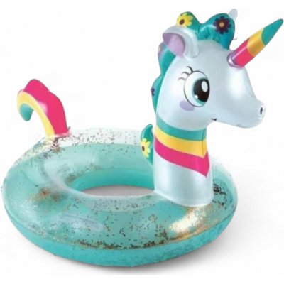 Senzanakupy Nafukovací jednorožec s flitry modrý 70 cm – Zboží Mobilmania