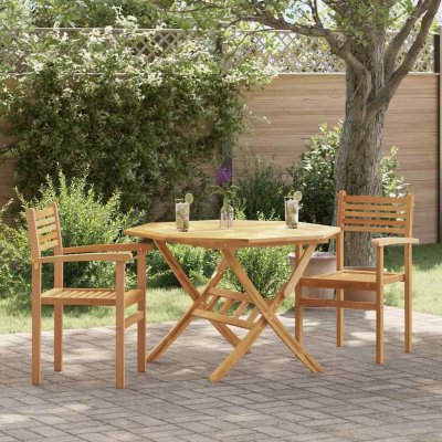OMAXI 938053 Židle 2 pcs Hnědá 56 x 55 x 90,5 cm Pevné teakové dřevo – Hledejceny.cz
