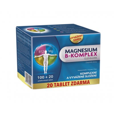 Glenmark Magnesium B-komplex 120 tablet – Hledejceny.cz