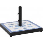 vidaXL 362222 Základna na slunečník modrá a bílá čtvercová 12 kg – Hledejceny.cz