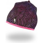 Little Angel (DITA) Čepice podšitá Outlast® Fialovočerný vzor tm. růžová – Zboží Dáma